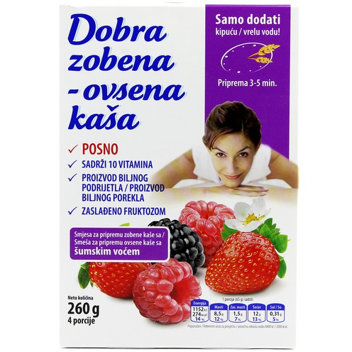 Dobra zobena kaša šumsko voće 260 g