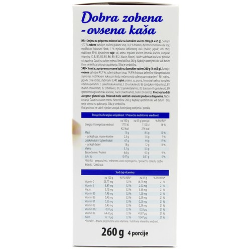 Dobra zobena kaša šumsko voće 260 g