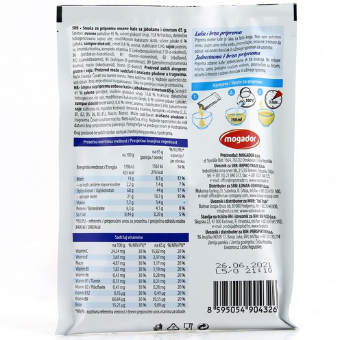 Dobra zobena kaša jabuka - cimet 65 g