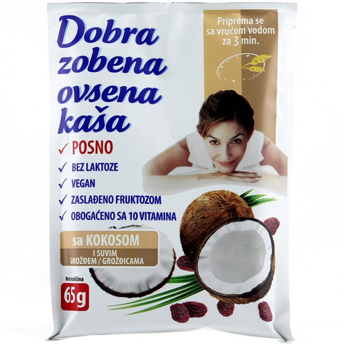 Dobra Oatmeal coconut - raisins 65 g