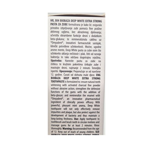 Deep White extra strong pasta za zube Biobaza 75 ml