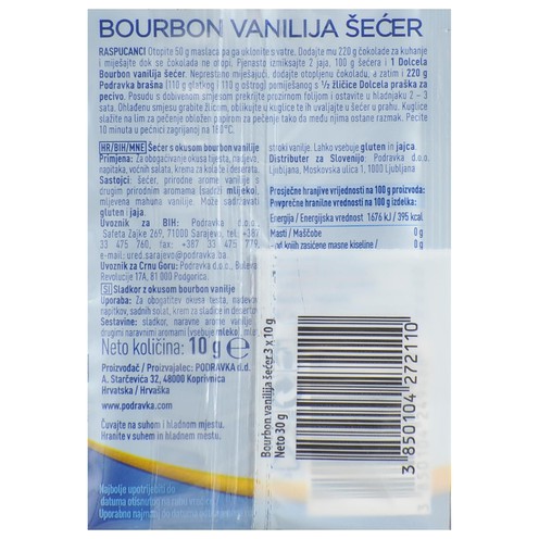 Bourbon vanilla sugar Dolcela 3x10 g
