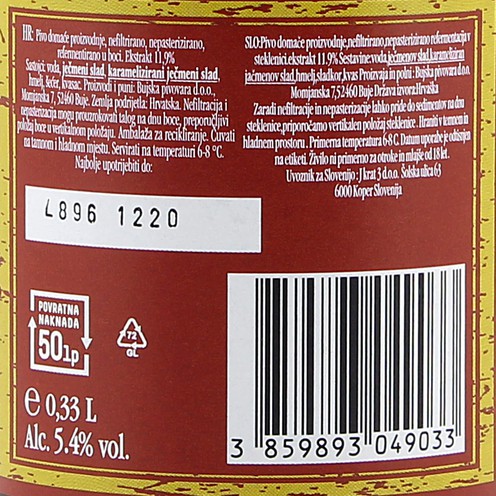 San Servolo Red Lager Beer 0,33 l