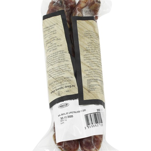 Dry Istrian sausage with olives 167 g