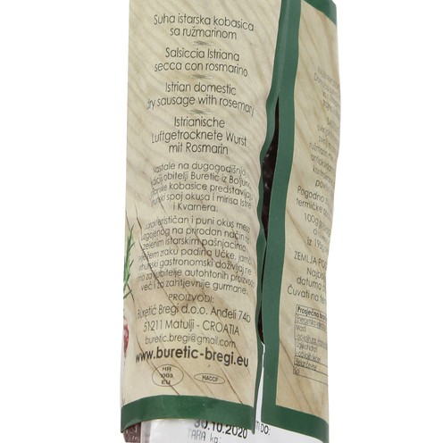 Dry Istrian sausage with rosemary 167 g