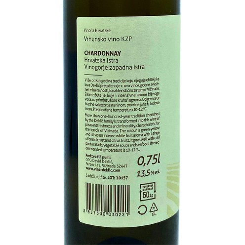 Chardonnay 2023 Deklić 0,75 l