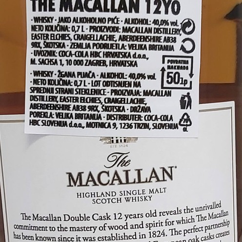 Whiskey Macallan 12 YO Double Cask 0,7 l