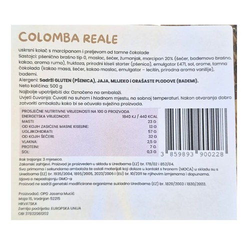 Colomba reale OPG Jasena Mucić 500 g