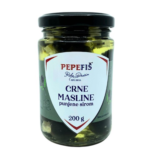 Black olives stuffed with cheese Pepefiš 212 ml