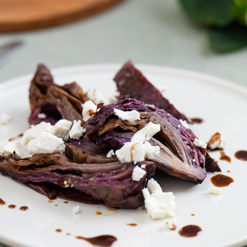 Glazed red radicchio with feta cheese for 1 person (250 g)