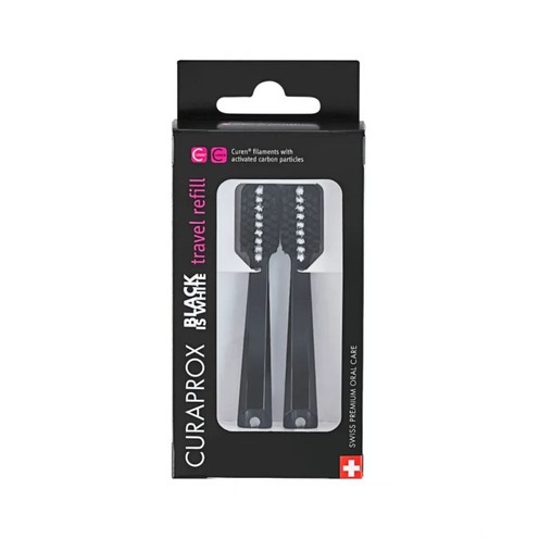 Toothbrush - refill for the Black is white Curaprox travel set