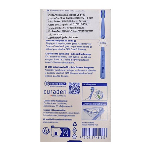 Zahnbürste - Nachfüllung für das Ortho Curaprox Reiseset