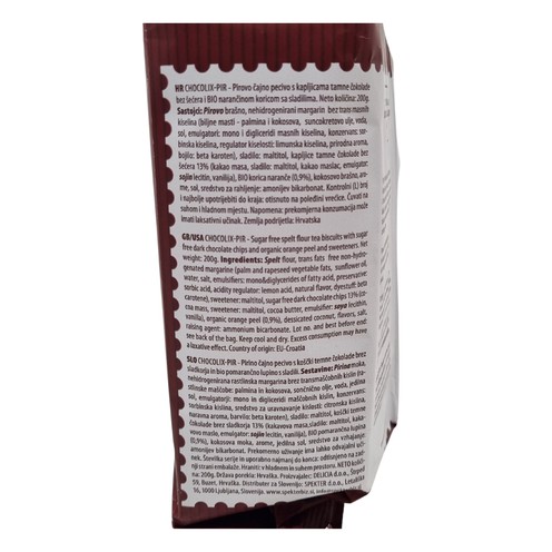 Chocolix spelt cookies 200 g