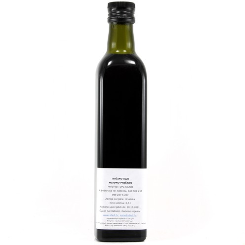Bučino ulje hladno prešano 0,5 l