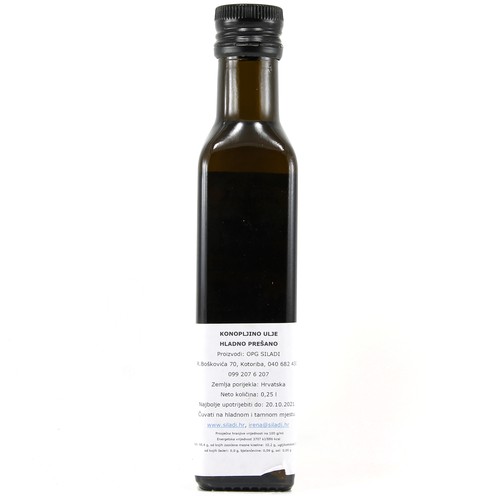 Hemp oil cold pressed 0,25 l