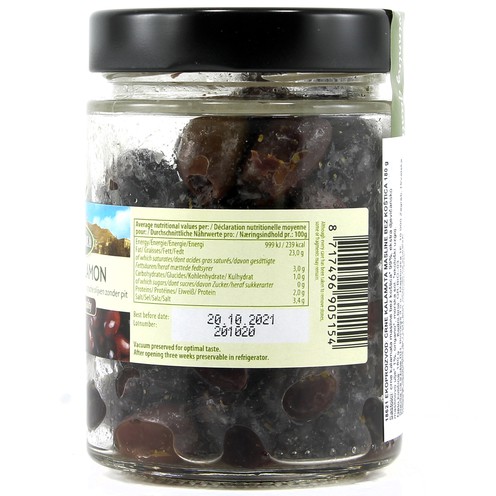Schwarze Kalamata Oliven (entkernt) La Bio Idea 180 g