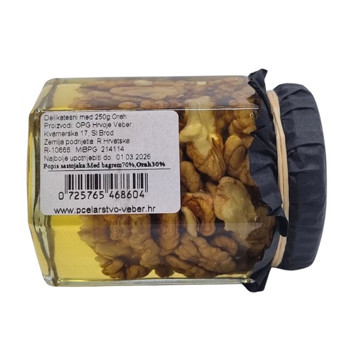 Delicacy honey with walnuts 250 g