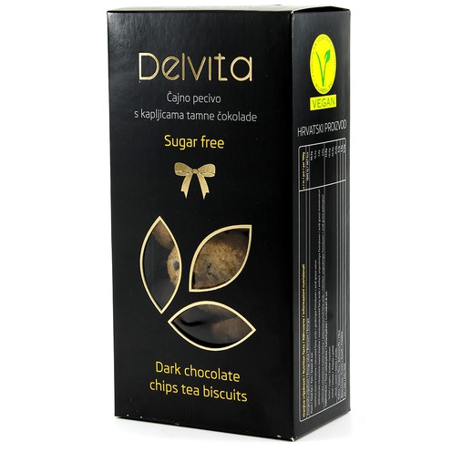Delvita keksi s tamnom čokoladom 100 g