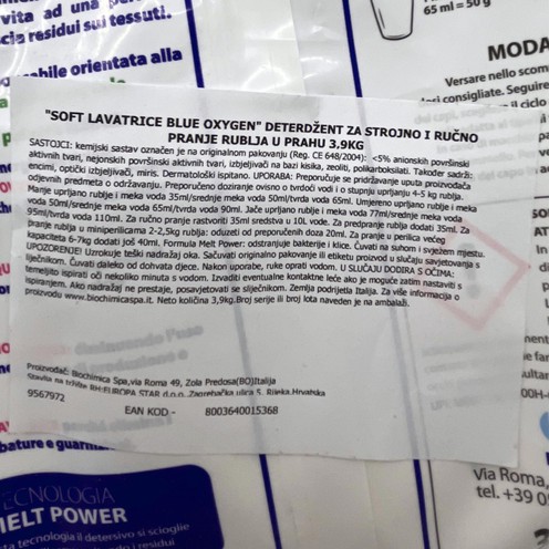 Deterdžent za rublje Soft blue oxygen 3,9 kg