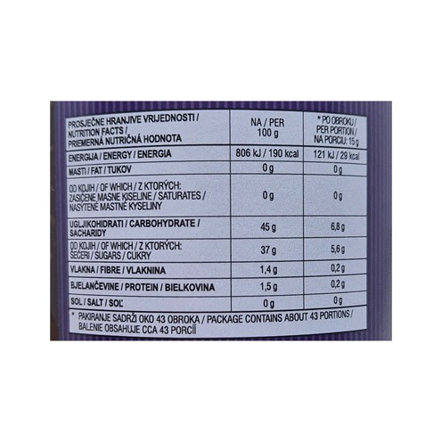 Dida Boža sugar-free plum jam 650 g