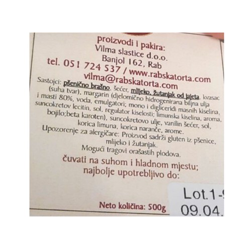 „Rabska pogača“ – traditioneller Osterkuchen 500 g