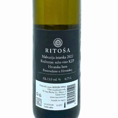 Malvazija 2022 Ritoša 0,75 l