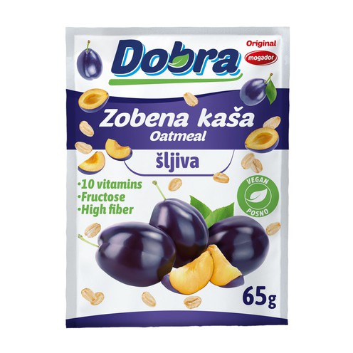Dobra oatmeal - plum 65 g