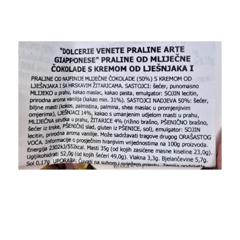 Pralinen in einer Schüssel Dolcerie Veneziane 100 g