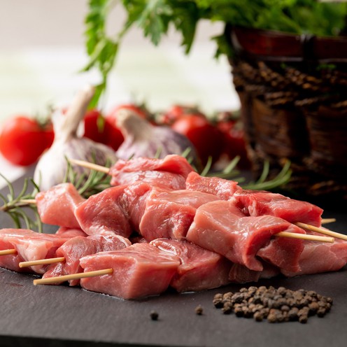 Pork skewers for 2 persons (400 g)