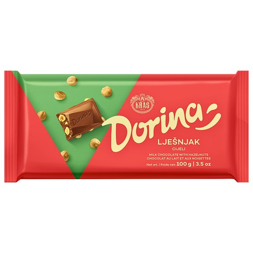 Dorina čokolada s cijelim lješnjacima 100 g