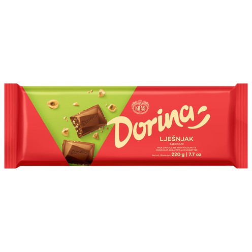 Dorina čokolada sa  sjeckanim lješnjacima 220 g
