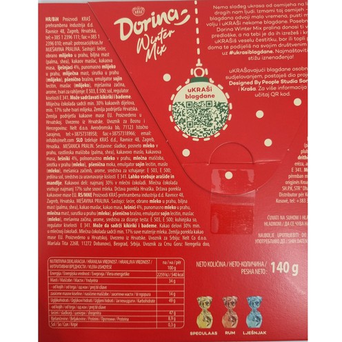 Dorina praline Winter Mix 100 g
