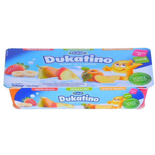 Dukatino svježi sir s voćem 6x50 g