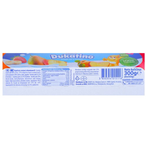 Dukatino svježi sir s voćem 6x50 g