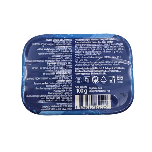 Adriatische Sardinen in Pflanzenöl 100 g