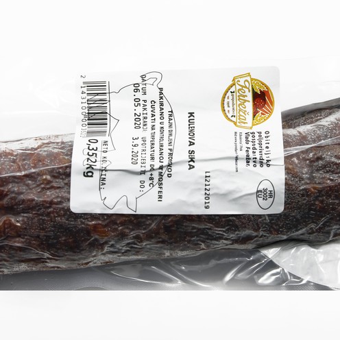 Kulen Seka - Trockenwurst aus einer Kreuzung schwarzer slawonischer Schweine (ca. 400 g)