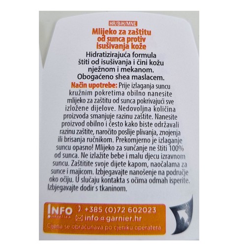 Garnier Ambre Solaire Sonnenschutzmilch LSF 50+ 200 ml
