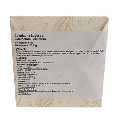 Chocolate ball Caramel & Cinnamon Gifterija 70 g
