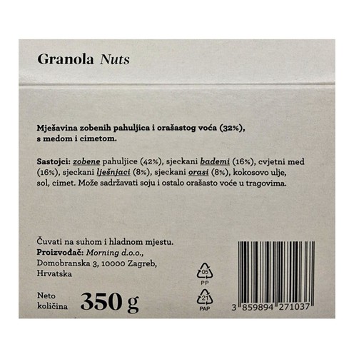 Granola nuts Morning lab 350 g