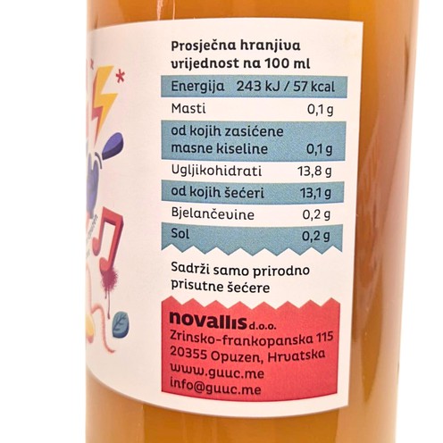 Natural juice 100% apple GUUC 1 l