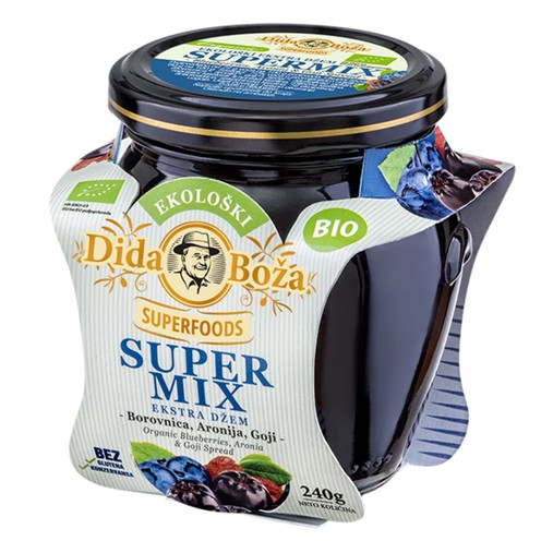 Dida Boža EKO Blaubeer-Aronia-Goji Marmelade (Supermix) 240 g