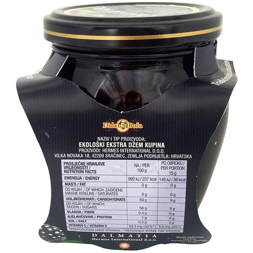 Dida Boža organic blackberry spread 240 g
