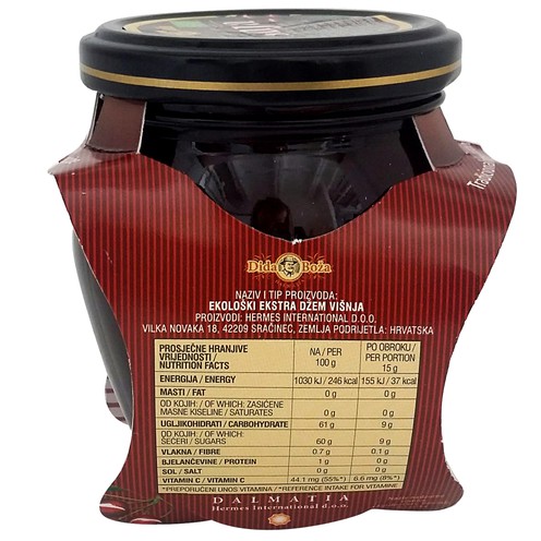 Dida Boža organic sour cherry spread 240 g