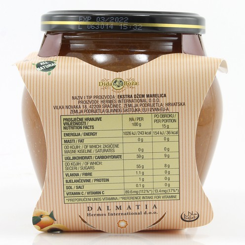 Dida Boža Extra Jam Apricot 690 g