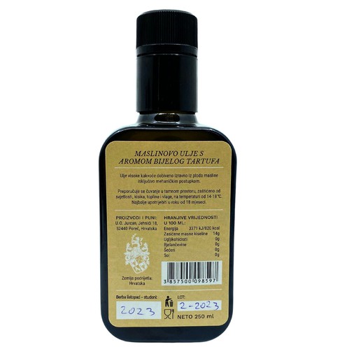 Extra virgin olive oil with white truffle aroma 0,25 l