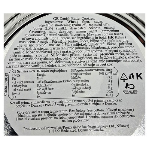 Keksi s maslacem u limenoj kutiji Peter Rabbit 150 g