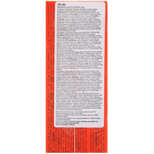 Kinder adventski kalendar 184 g