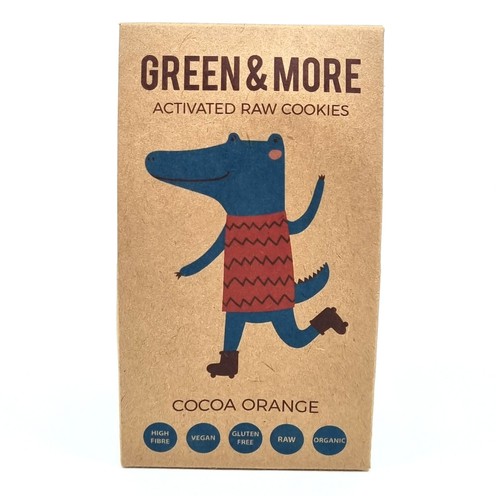 Green&More sirovi kolačići od kakaa i naranče 80 g
