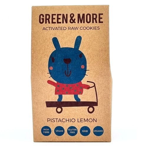Green & More rohe Kekse mit Pistazien und Zitrone 80 g