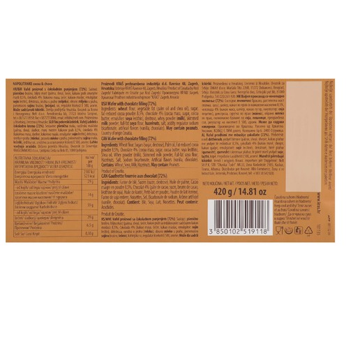 Napolitanke cocoa & choco 420 g